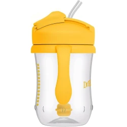 Поильник с трубочкой Dr Brown's Milestones TC91106-P12, желтый, 270 мл, 6+ мес Поильник с трубочкой Dr Brown's Milestones TC91106-P12, желтый, 270 мл, 6+ мес