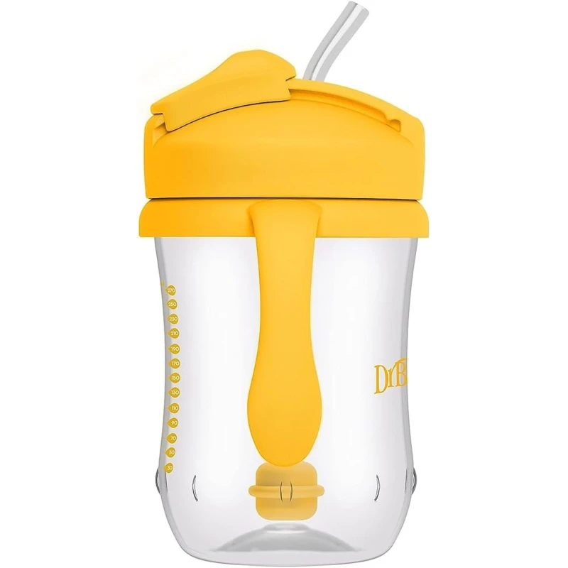 Borucuqla fincan Dr Brown's Milestones TC91106-P12, sarı, 270 ml, 6+ ay Borucuqla fincan Dr Brown's Milestones TC91106-P12, sarı, 270 ml, 6+ ay