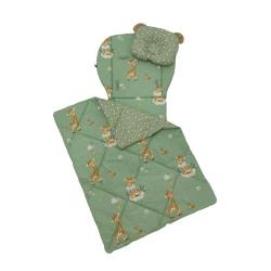 Набор для детской коляски Softcare матрас 78x33 см, одеяло 65x85 см, подушка, зеленый