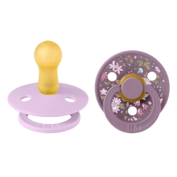 Набор пустышек BIBS x Liberty Colour Camomile Lawn, размер 1, 0-6 месяцев, сиреневый/фиолетовый, 2 шт