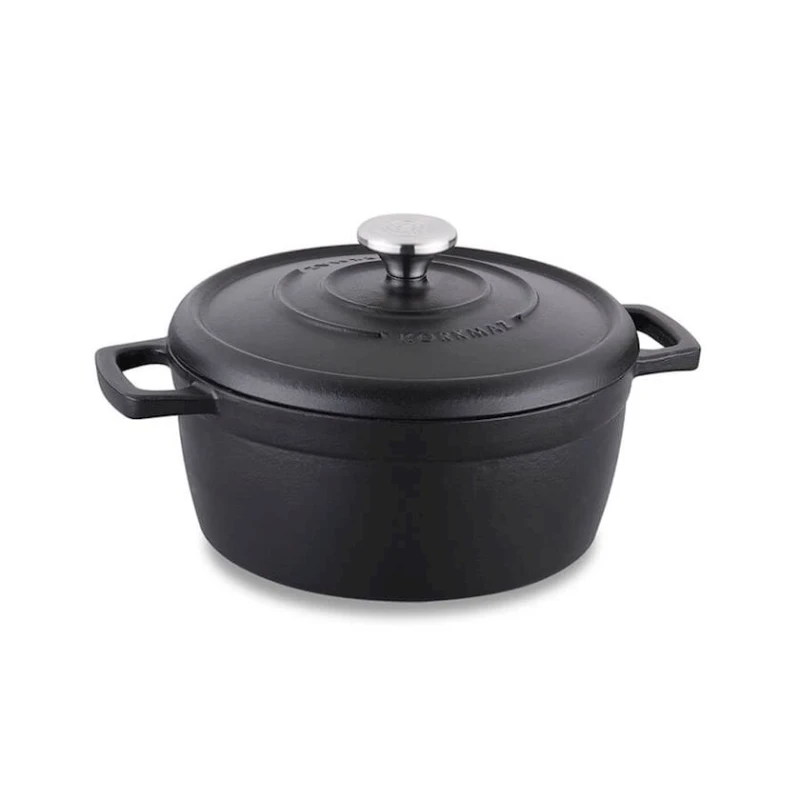 Кастрюля Korkmaz Casta A2829, 24 см, чугун, черная Кастрюля Korkmaz Casta A2829, 24 см, чугун, черная