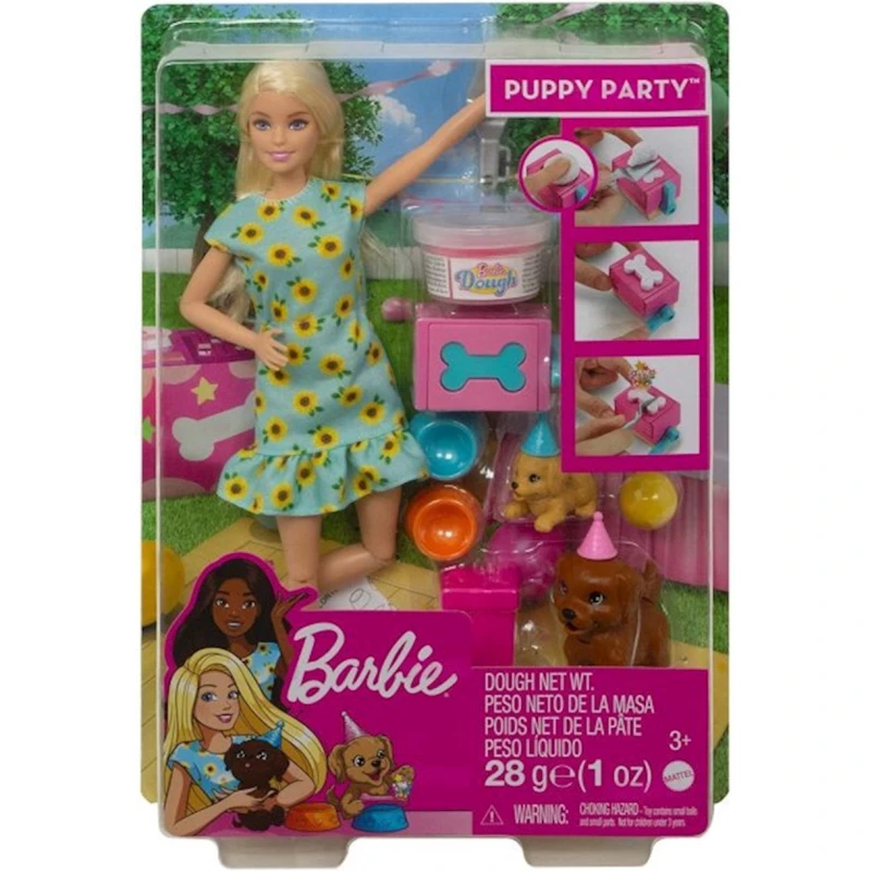 Кукла Barbie Puppy Party Doll and Playset, 29 см
