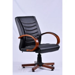 Ofis kreslosu ERZ Goldist Casanova_2, qara, taxta ayaq-qol detalları - ERZ_Goldist_Casanova_2 Ofis kreslosu ERZ Goldist Casanova_2, qara, taxta ayaq-qol detalları - ERZ_Goldist_Casanova_2