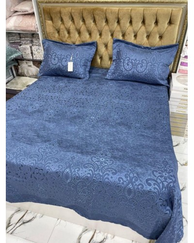 Dəst MiraNova SF-803, ikinəfərlik, göy, örtük 250х250 sm, yastıq 60х80 sm/2 əd