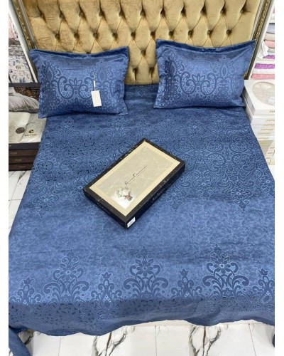 Dəst MiraNova SF-803, ikinəfərlik, göy, örtük 250х250 sm, yastıq 60х80 sm/2 əd