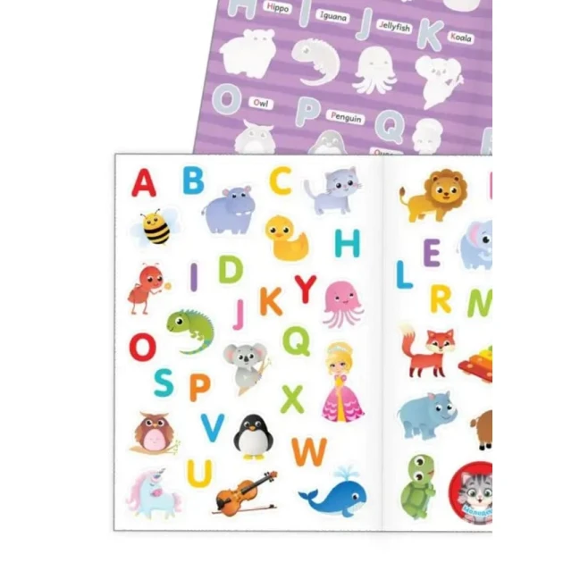 Многоразовые наклейки для детей с английскими буквами