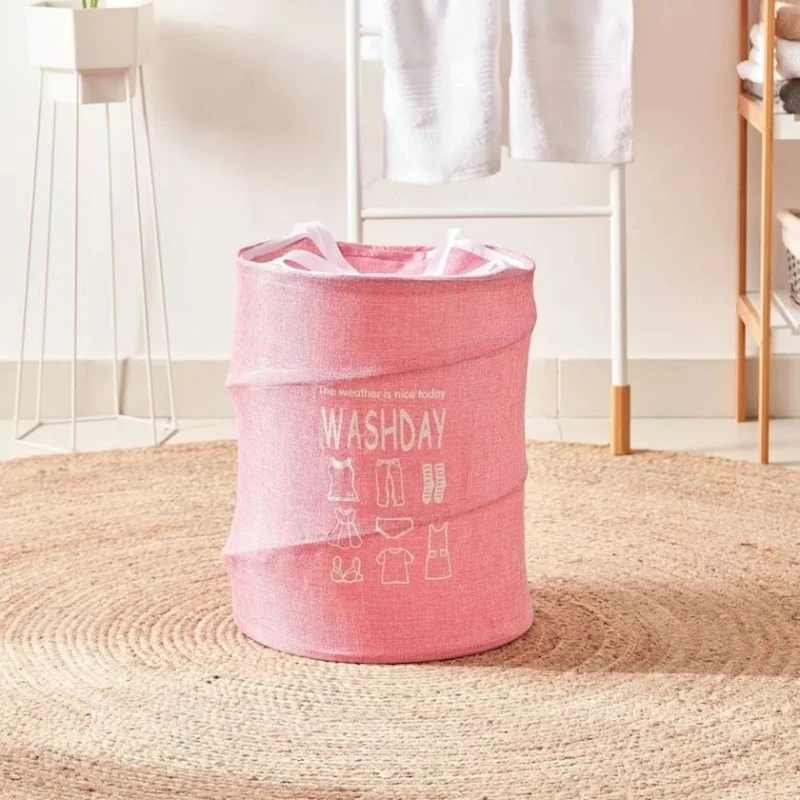 Корзина для белья EM14NIL6, розовая, 36x41 см