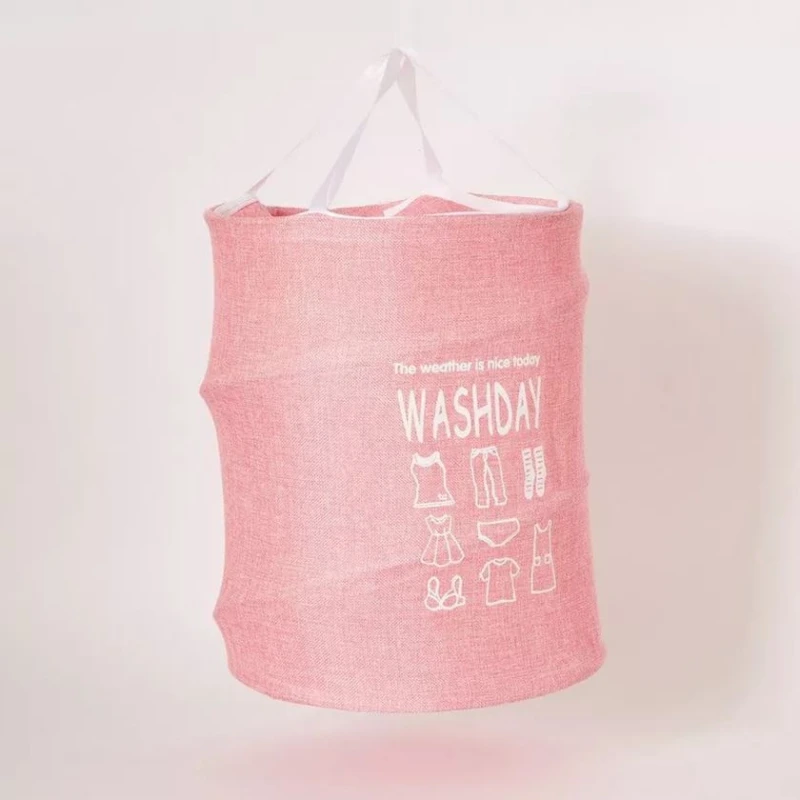 Корзина для белья EM14NIL6, розовая, 36x41 см