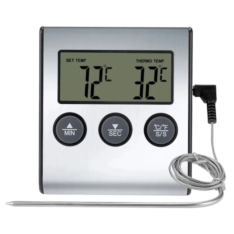 Кулинарный термометр TP-700, ABS пластик/нержавеющая сталь, черный/серебристый