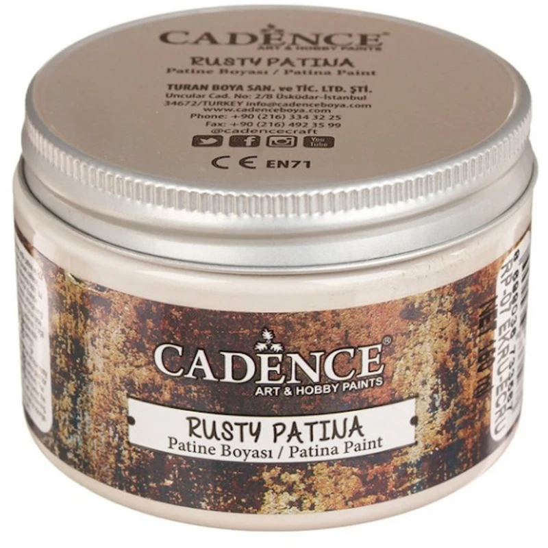 Краска для эффекта патины и ржавчины Cadence Rusty Patina, Ecru, экрю, 150 мл Краска для эффекта патины и ржавчины Cadence Rusty Patina, Ecru, экрю, 150 мл
