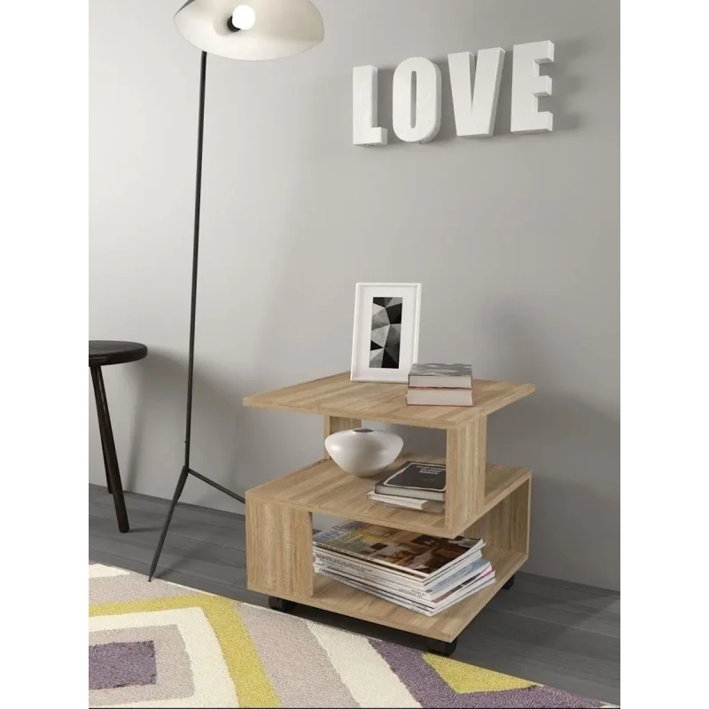 Журнальный столик, 45x45x46.5 см, ЛДСП, сомонна Журнальный столик, 45x45x46.5 см, ЛДСП, сомонна