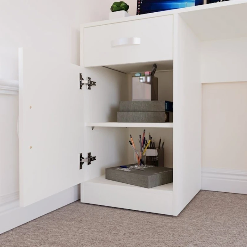 Yazı masası Vida, ağ, 44x100x72sm