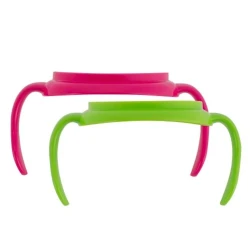 Набор ручек для бутылочек Dr.Brown's Transition Cup Handles, розовый/зеленый, 2 шт
