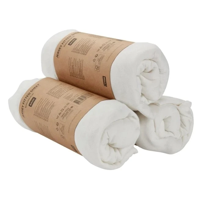 Простыня на резинке JYSK Ravnebakke Jersey, 160x200x25 см, хлопок/полиэстер, белая Простыня на резинке JYSK Ravnebakke Jersey, 160x200x25 см, хлопок/полиэстер, белая