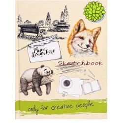 Скетчбук Проф-Пресс Панда и Лиса, 80 листов, формат А5 Скетчбук Проф-Пресс Панда и Лиса, 80 листов, формат А5