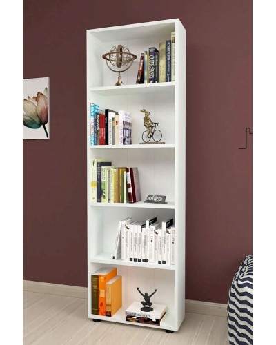 Kitablar üçün şkaf Modern 12115588, LDSP, ağ, 172x56x20 sm
