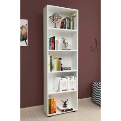 Шкаф книжный Modern 12115588, ЛДСП, белый, 172x56x20 см