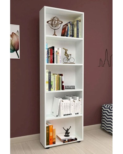 Kitablar üçün şkaf Modern 12115588, LDSP, ağ, 172x56x20 sm