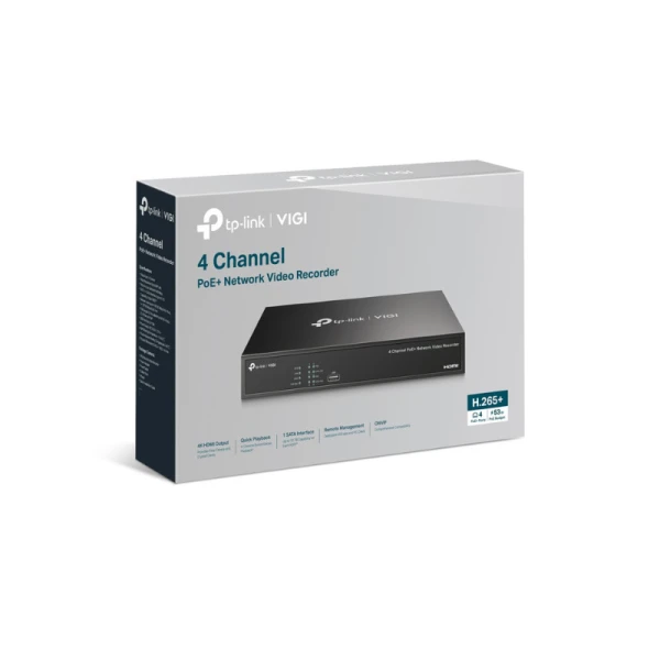 Видеорегистратор TP-Link VIGI NVR1004H-4P Видеорегистратор TP-Link VIGI NVR1004H-4P