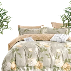 Комплект постельного белья Narlı Exclusive Narlı 000771, пододеяльник 200x220 см, простыня 240x260 см, 2 шт наволочки 50x70 см, двуспальный, сатин, разноцветный