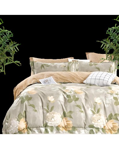 Yataq dəsti Narlı Exclusive Narlı 000771, yorğan üzü 200x220 sm, mələfə 240x260 sm, 2 əd yastıq üzü 50x70 sm, ikinəfərlik, satin, rəngbərəng