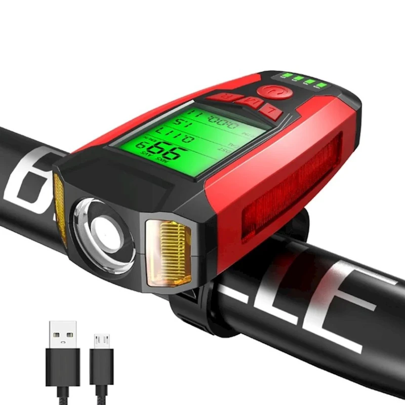 Велосипедный фонарь с сигнализацией UM001000718, черный