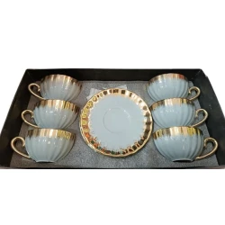 Набор чайный, белый/золотистый, на 6 персон Набор чайный, белый/золотистый, на 6 персон