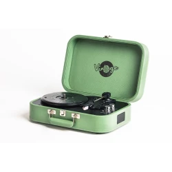 Проигрыватель виниловых пластинок Vintage Green Deluxe