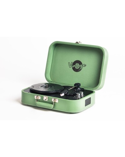 Vinil plastin pleyeri Vintage Green Deluxe