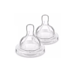 Набор сосок для кормления Philips AVENT Anti-colic SCY763/02, силикон, прозрачный, 3+ мес, 2 шт