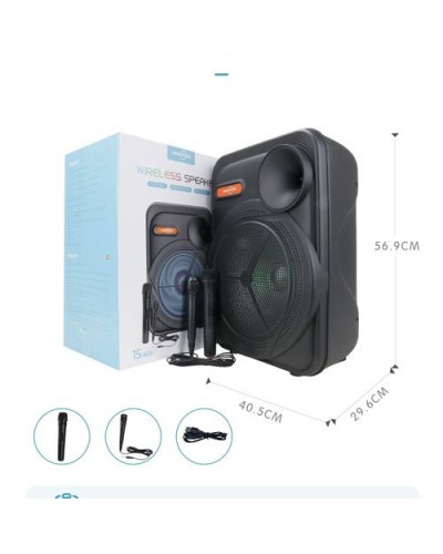 Portativ dinamik GTS GTS-1883 35W 2 mikrofon ilə