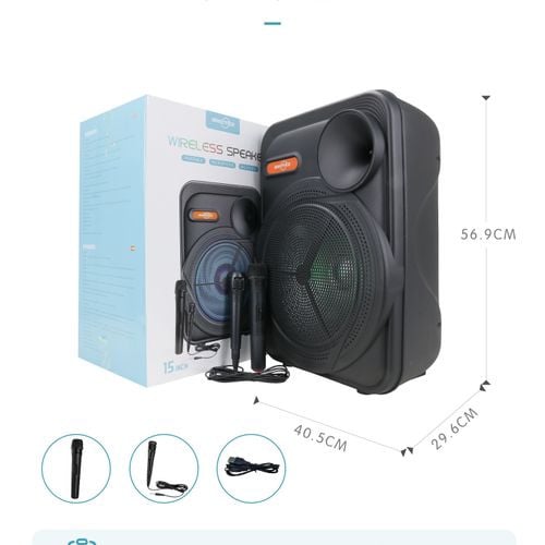 Портативная колонка GTS GTS-1883 35 Вт с 2 микрофонами Портативная колонка GTS GTS-1883 35 Вт с 2 микрофонами