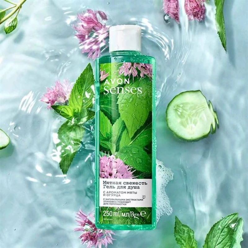 Гель для душа Avon Senses Мятная свежесть 250 мл Гель для душа Avon Senses Мятная свежесть 250 мл