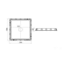 Крышка люка LuxWares, 550x550 мм, пластик