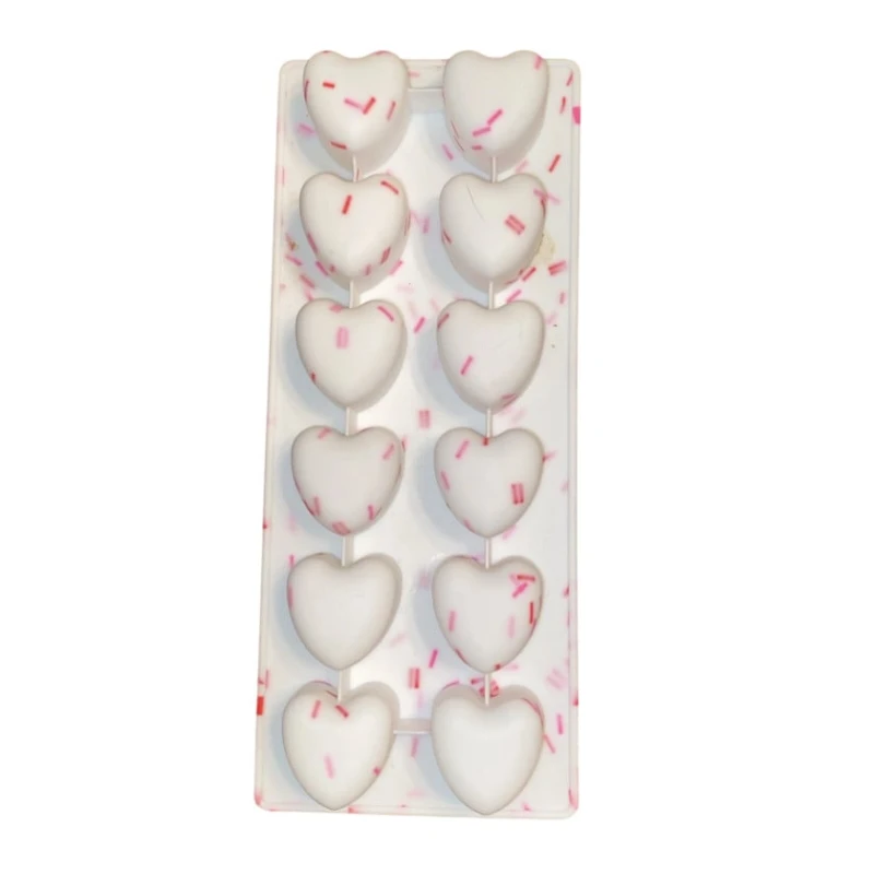 Buz və şokolad ürəkləri üçün silikon qəlib