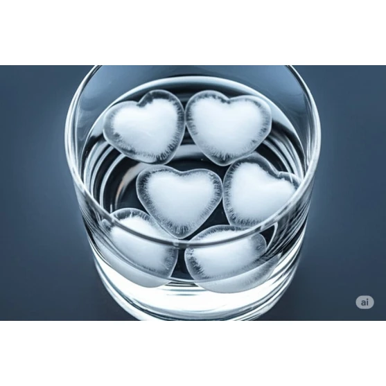 Buz və şokolad ürəkləri üçün silikon qəlib