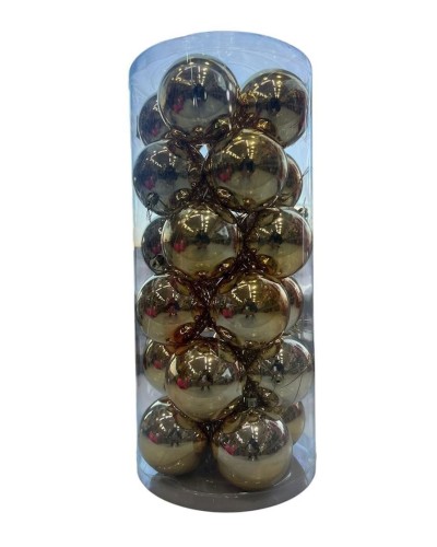 Qarlı yeni il şam ağacı SP732-210, 210 sm, yaşıl + Şam ağacı oyuncaqları dəsti 5237_SN2125, qızılı, 10 sm, 24 əd hədiyyə