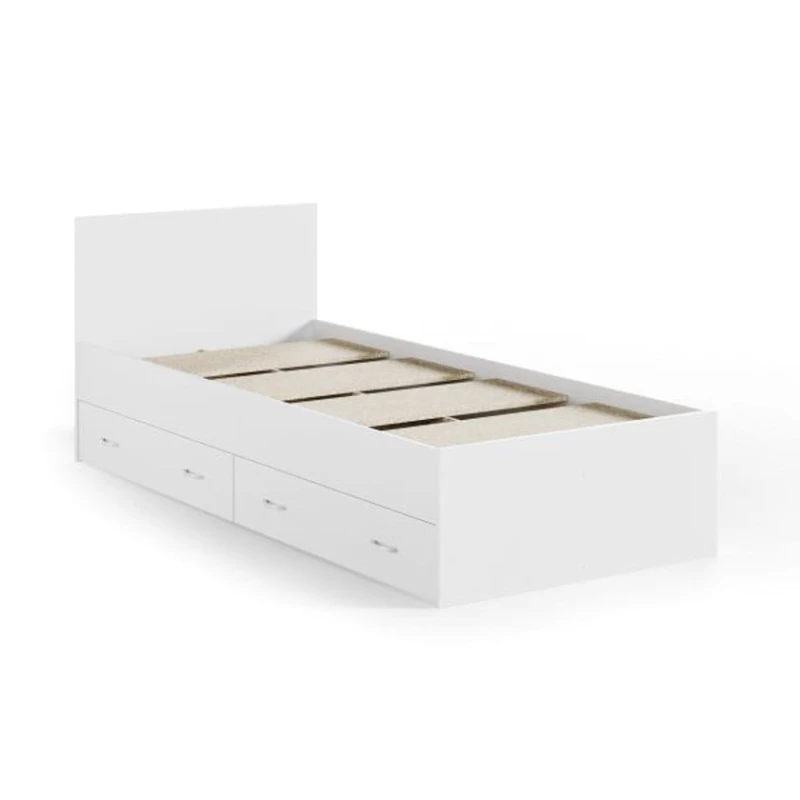 Tək nəfərlik çarpayı Art_tek_yataq 19, laminat, ağ, 200x85x90 sm