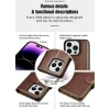 Çexol Puloka Leather Flip Apple iPhone 14 Pro üçün Brown (B0CCMLVZSZ)