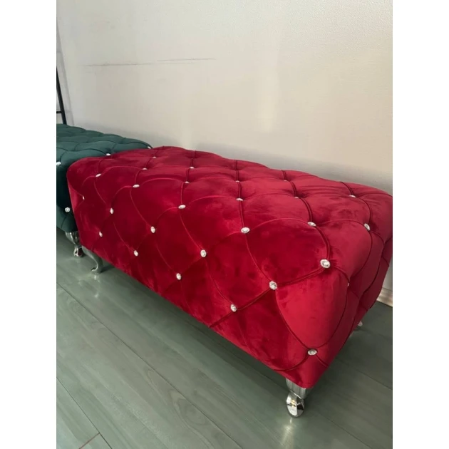 Пуфик 1, ткань, красный, 40x35x80 см