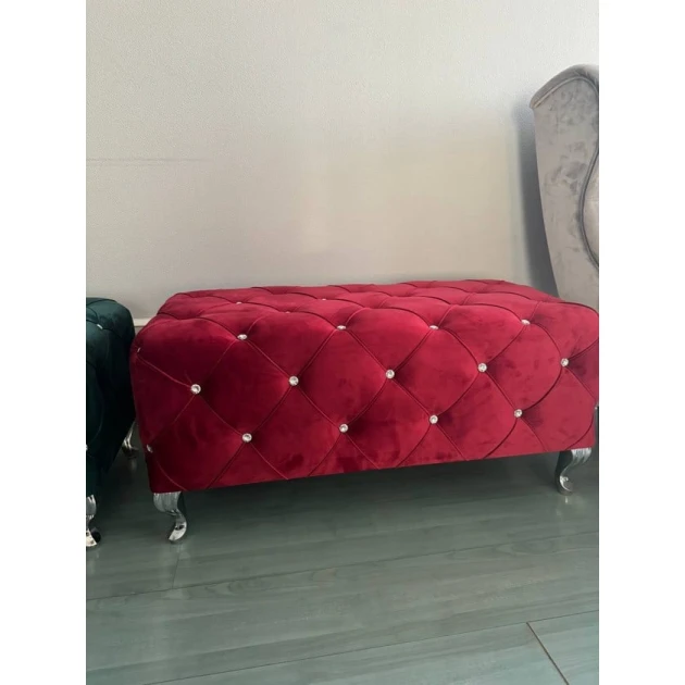 Пуфик 1, ткань, красный, 40x35x80 см