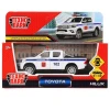 Машинка Технопарк Toyota Hilux Police 12 см, пластик/металл, белый