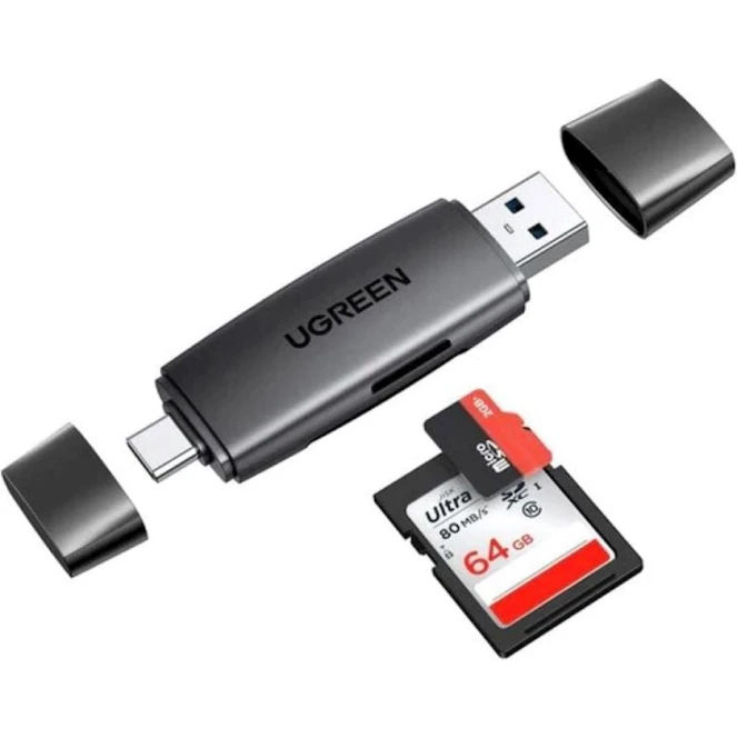 Картридер Ugreen CM304 2-in-1 USB A & USB-C Картридер Ugreen CM304 2-in-1 USB A & USB-C