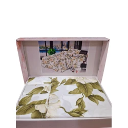 Yataq dəsti Furkan FA tekstil-355, yorğan üzü 200х220 sm, mələfə 200х220 sm, yastıq üzləri 50х70 sm, yastıq üzləri 70х70 sm, ikinəfərlik, satin, rəngbərəng