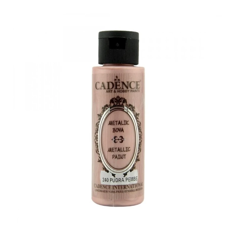 Перламутровая краска-металлик Cadence Metallic Paint 240 Powder Pink, Пудровый Розовый, 70 мл Перламутровая краска-металлик Cadence Metallic Paint 240 Powder Pink, Пудровый Розовый, 70 мл