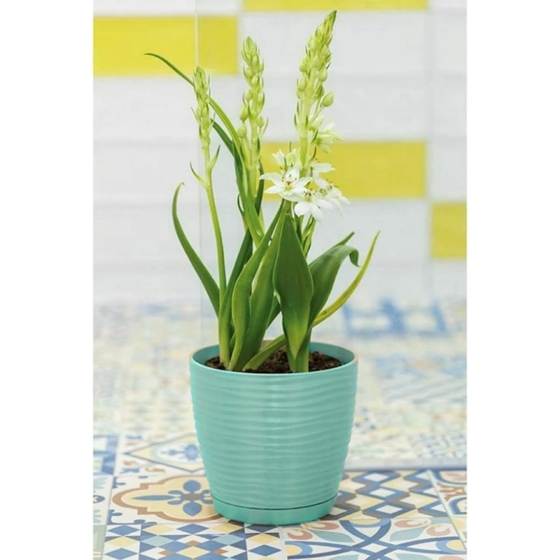 Цветочный горшок Irak Plastik Sahara SH110Ğ, 14.7x13.3см, 1.6л, разные цвета