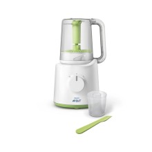 Buxarlı bişirici-blender Philips Avent 2i 1də Uşaq qidasının hazırlanması üçün, plastik, ağ, 16.5x30.8x16.5 sm