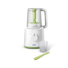 Buxarlı bişirici-blender Philips Avent 2i 1də Uşaq qidasının hazırlanması üçün, plastik, ağ, 16.5x30.8x16.5 sm