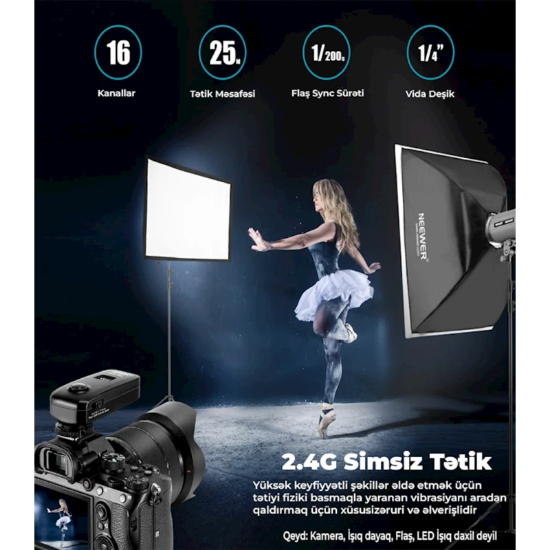 Комплект синхронизатора для вспышки Neewer FC-16-3 Комплект синхронизатора для вспышки Neewer FC-16-3