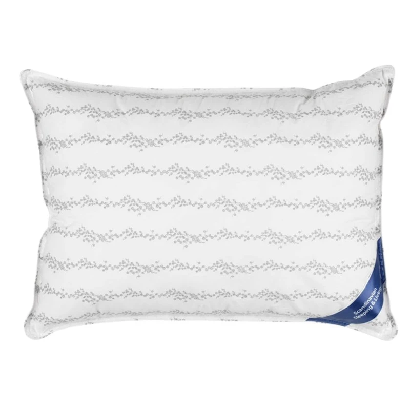 Yastıq JYSK Knutseggen 50x70 sm, pambıq, süni tiftik, ağ